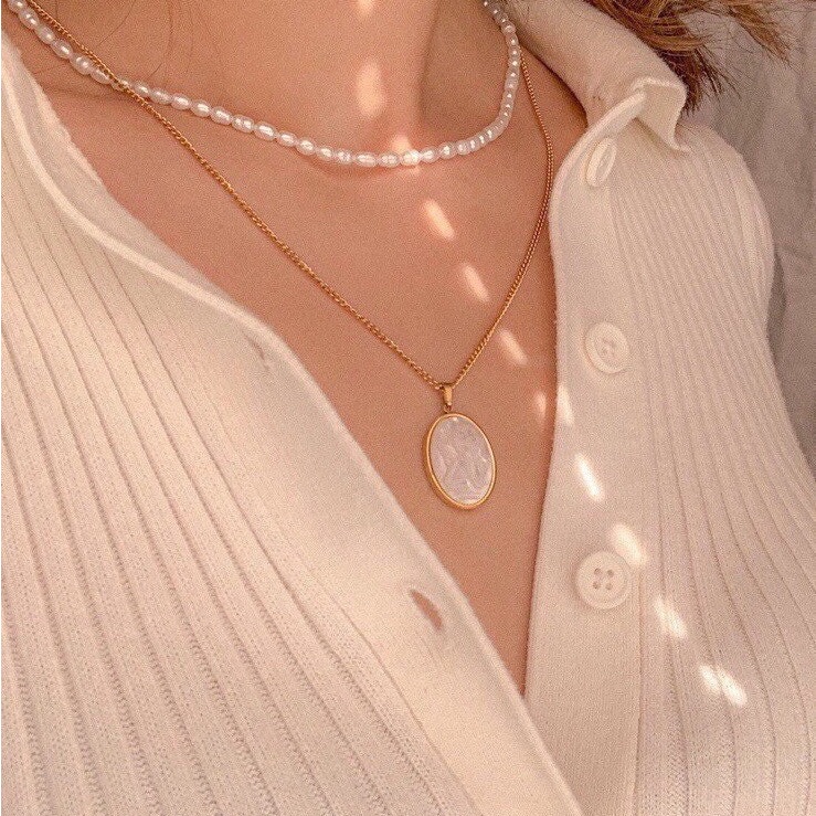 18k Gold Freshwater Pearl Necklace